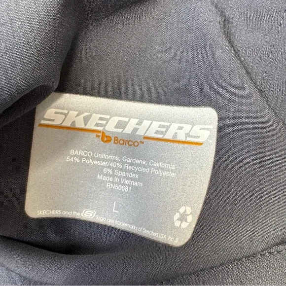 Skechers Scrub Pants Gray Large Reliance Cargo 3 Pocket Straight Leg Stretch - Picture 7 of 16